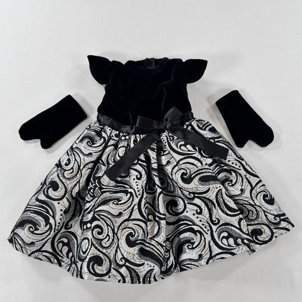 The Queen's Treasures Christmas Formal Dress Outfit 18 In Doll Black Velvet
